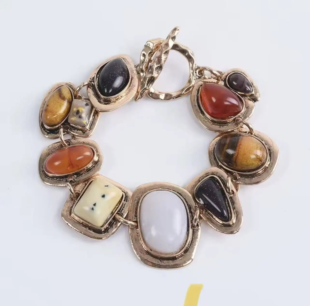 Bracelet Bohème Ethnique Pierre Résine