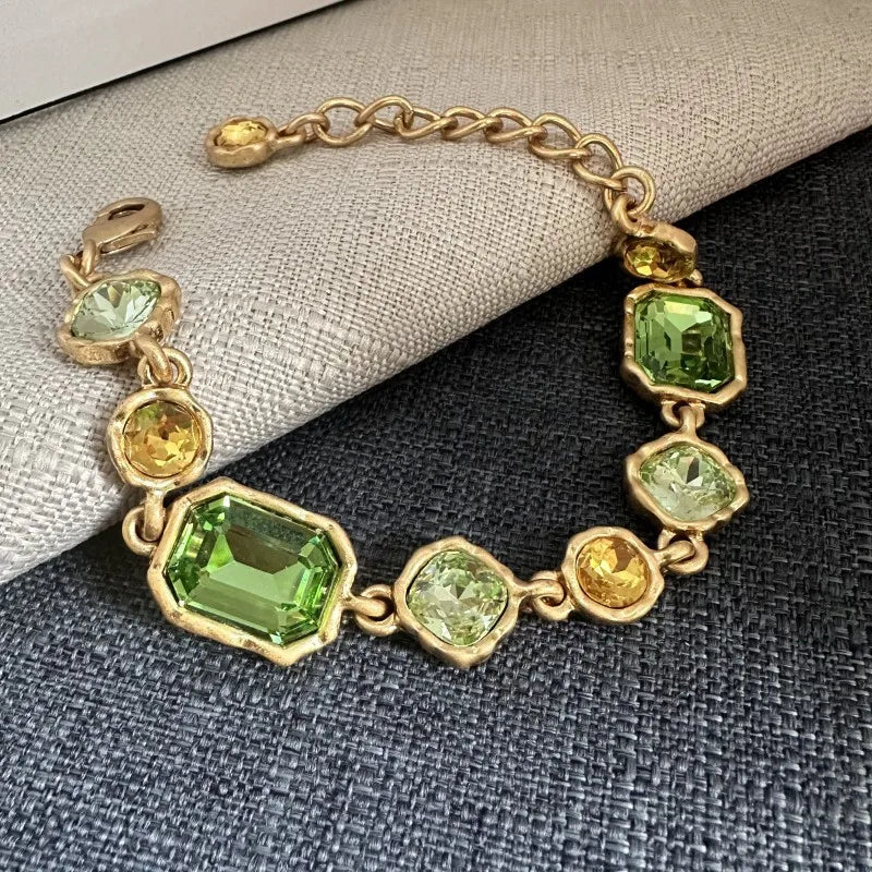 Bracelet Verre Géométrique Coloré Soirée