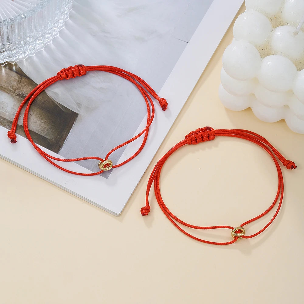 Bracelet Porte-Bonheur Tressé Ajustable - Symbole de Lumière et Protection