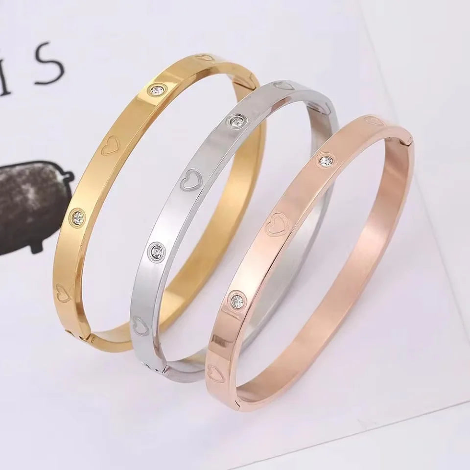 Bracelet Trèfle Porte-Bonheur Zircon Lumineux