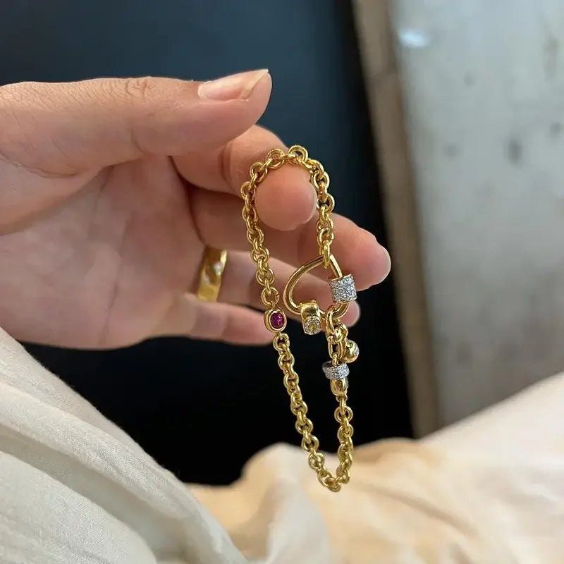 Bracelet Charm Cœur Luxe Mariage