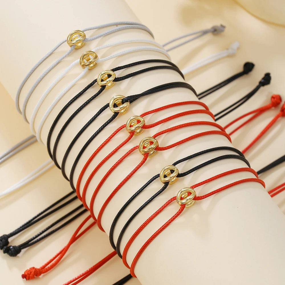 Bracelet Porte-Bonheur Tressé Ajustable - Symbole de Lumière et Protection