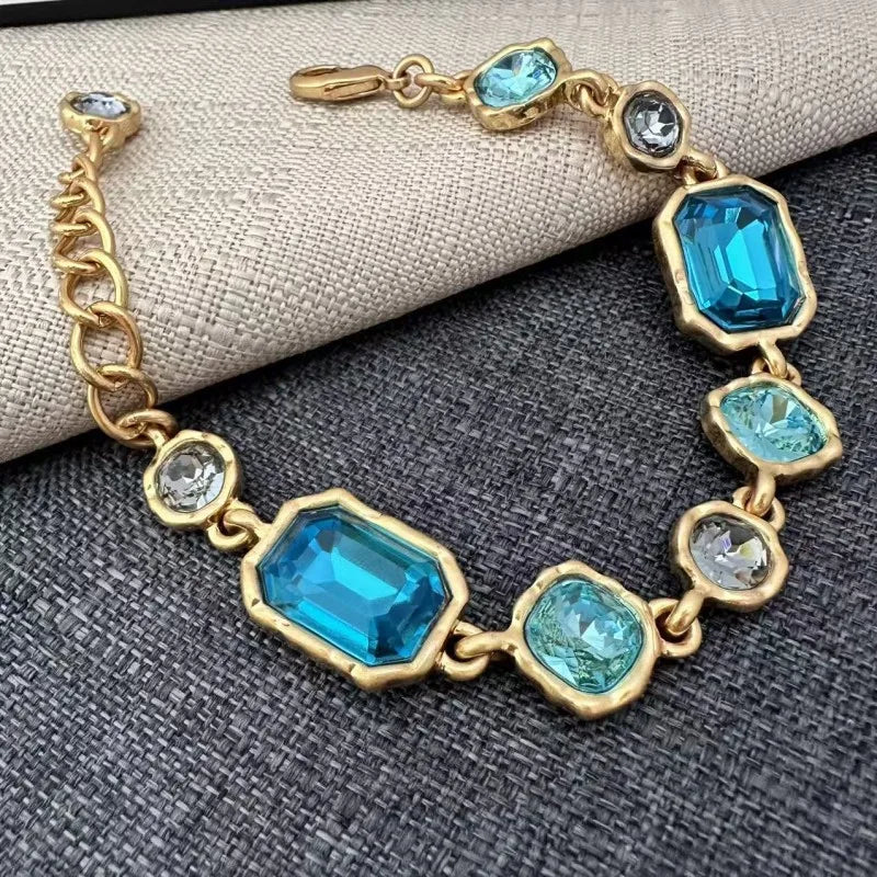 Bracelet Verre Géométrique Coloré Soirée