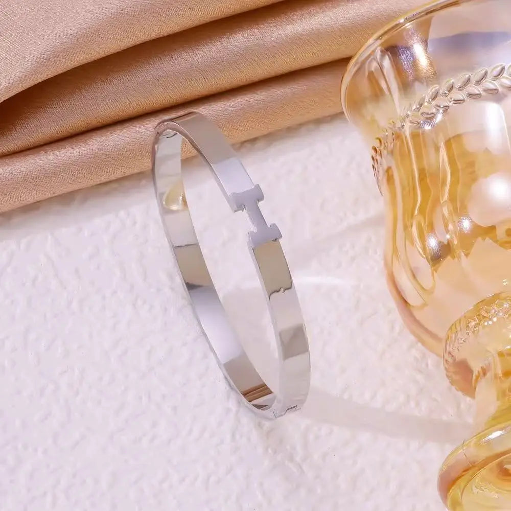 Bracelet Acier Titane Personnalisé Lettres