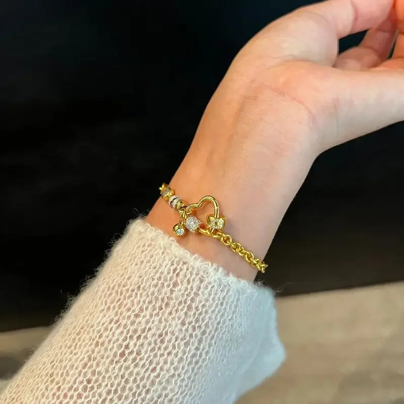 Bracelet Charm Cœur Luxe Mariage