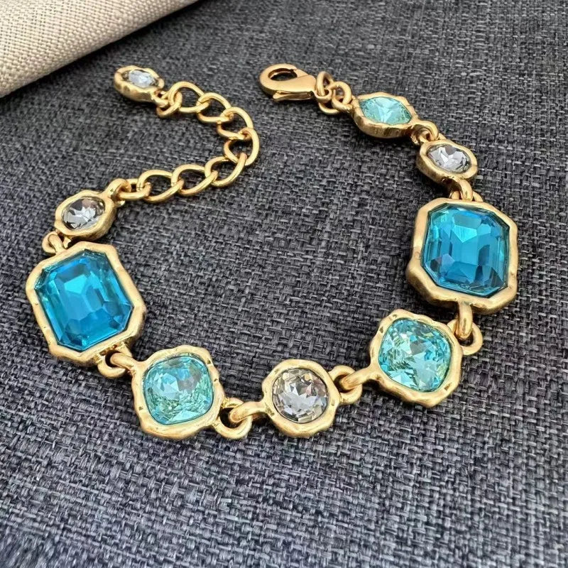 Bracelet Verre Géométrique Coloré Soirée