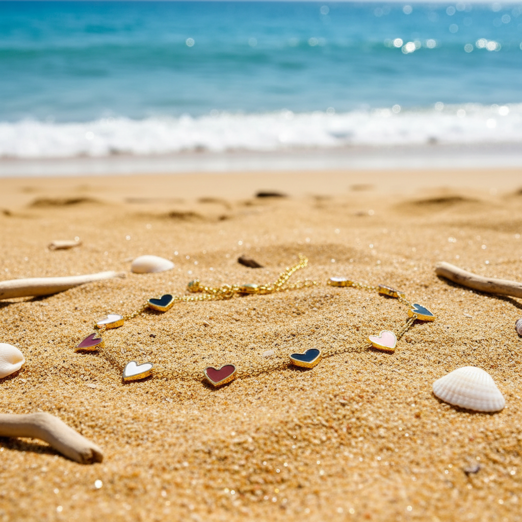 Bracelet Cœurs Multicolores océan